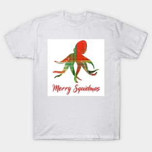 Funny CHRISTMAS Plaid Squid T-Shirt